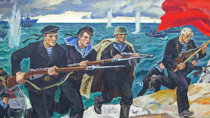 Oil painting Sailors Ryzhikh Viktor Ivanovich