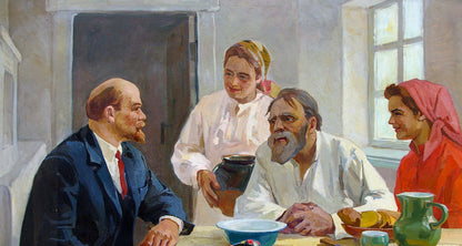 Oil painting Lenin with people Yablonsky P.