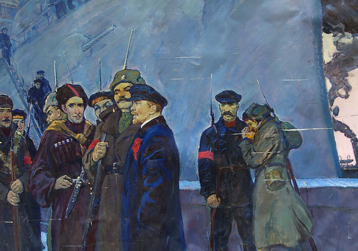 Oil painting Lenin with the sailors Pavlyuk Georgy Nikolaevich