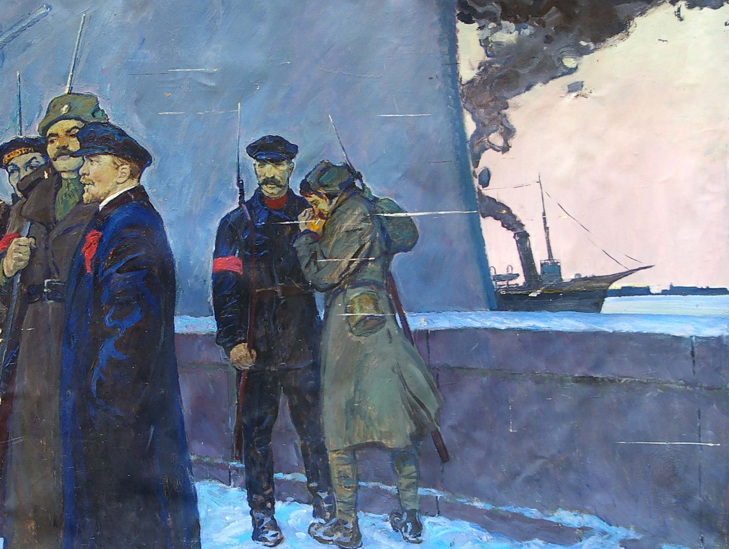 Oil painting Lenin with the sailors Pavlyuk Georgy Nikolaevich