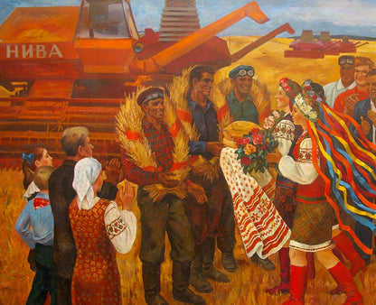 Oil painting Winners of social competitive Budnikov Vladimir Aleksandrovich