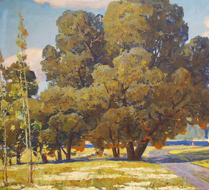 Oil painting Forest park Khitrova Tamara Alexandrovna