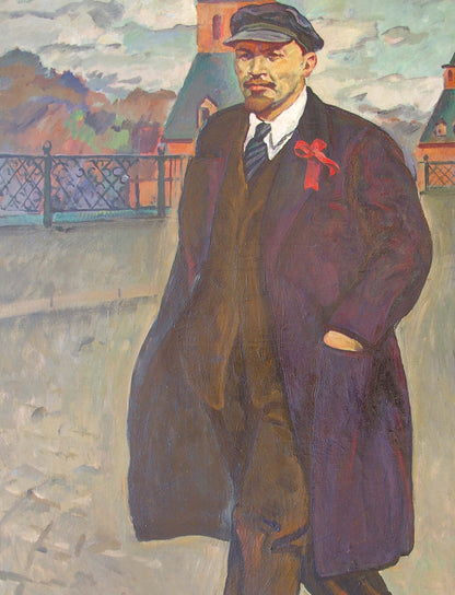 Oil painting Portrait of Lenin Vyacheslav Tokarev