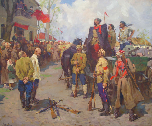 Oil painting War for independence Guida Mikhail Evgenievich