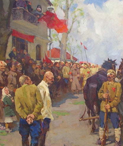 Oil painting War for independence Guida Mikhail Evgenievich