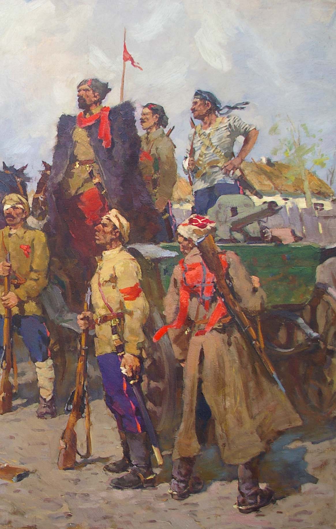 Oil painting War for independence Guida Mikhail Evgenievich