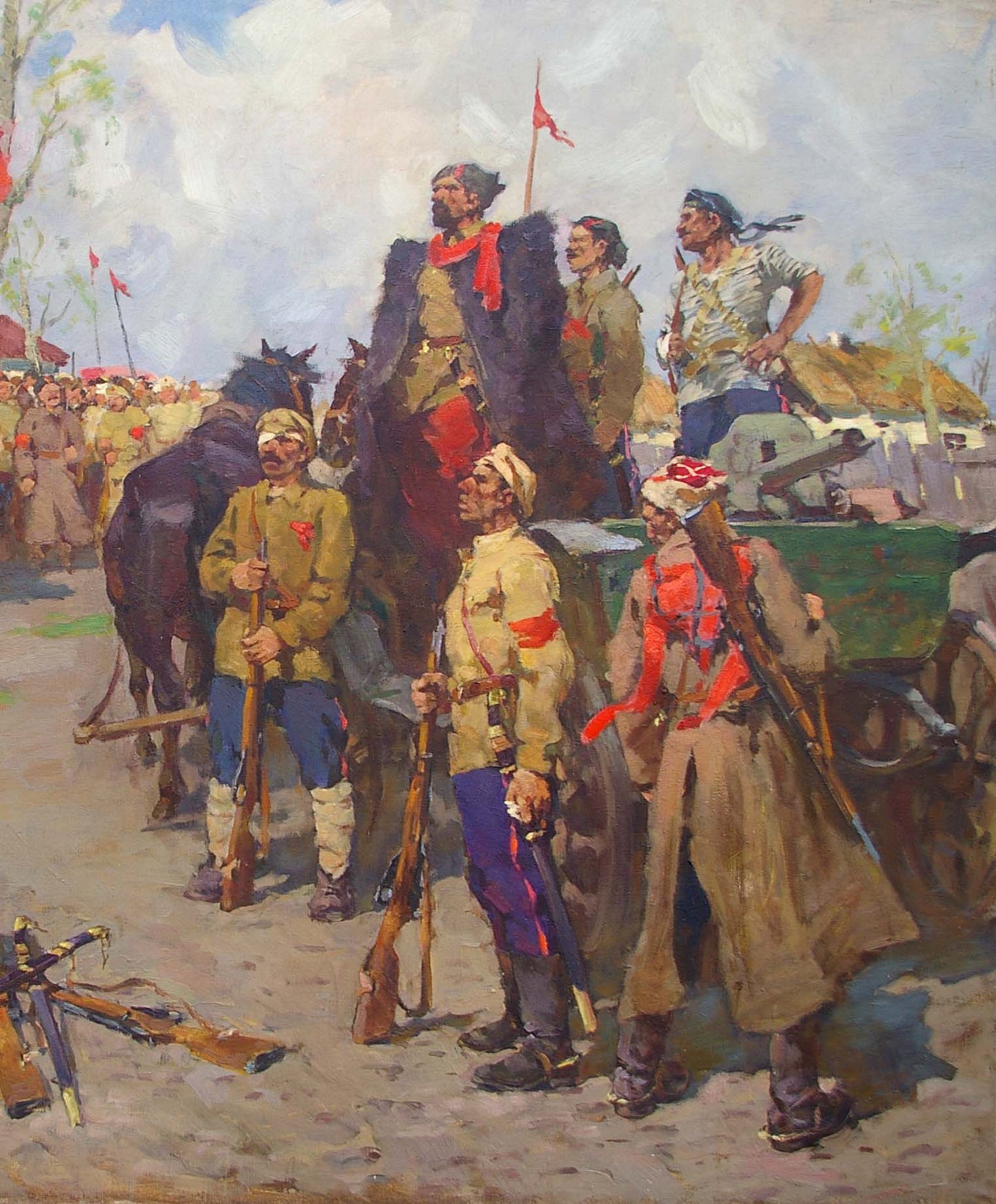 Oil painting War for independence Guida Mikhail Evgenievich