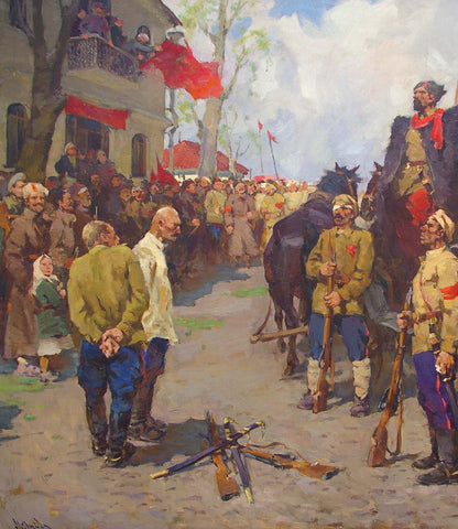 Oil painting War for independence Guida Mikhail Evgenievich