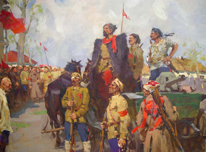 Oil painting War for independence Guida Mikhail Evgenievich