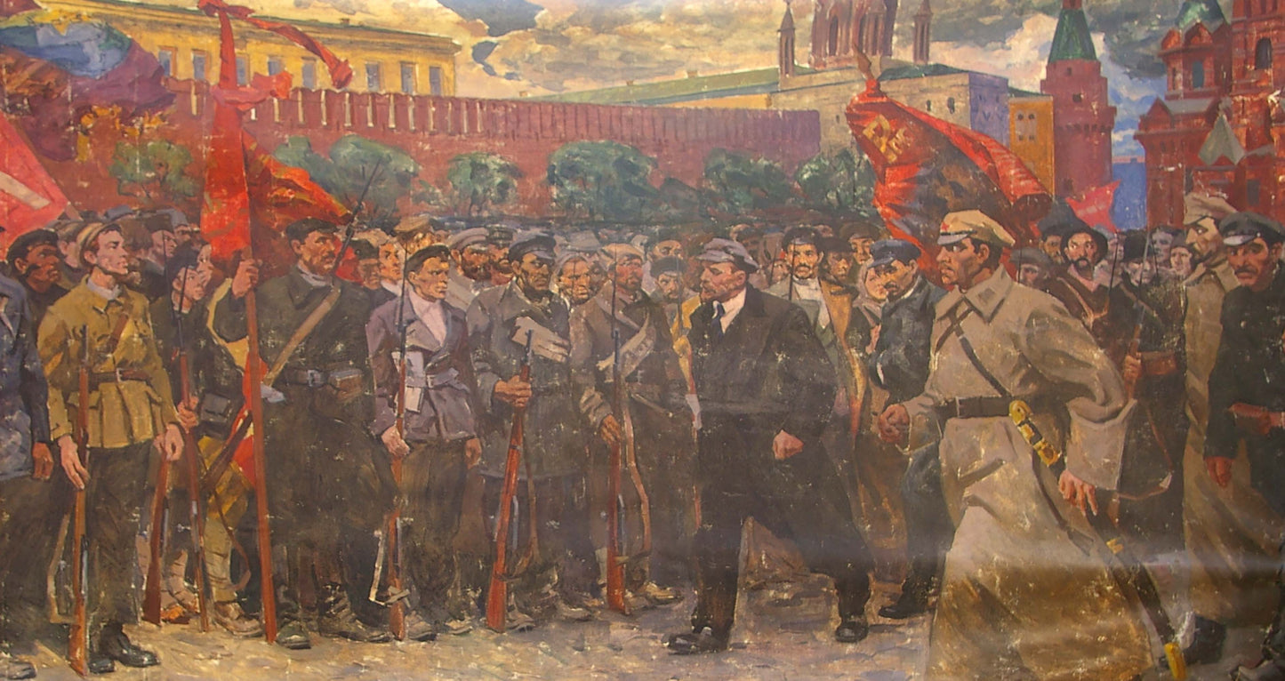 Oil painting Soldiers of the Revolution Unknown artist