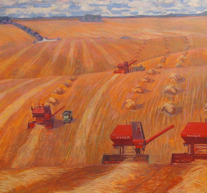 Oil painting Fields Malyshev Gennady Iosifovich