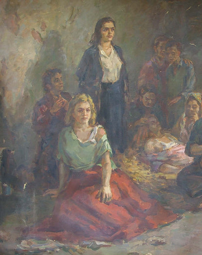 Oil painting Young Guards Kop Shidlovskiy