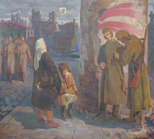 Oil painting The soldiers Bondar Ivan Ivanovich