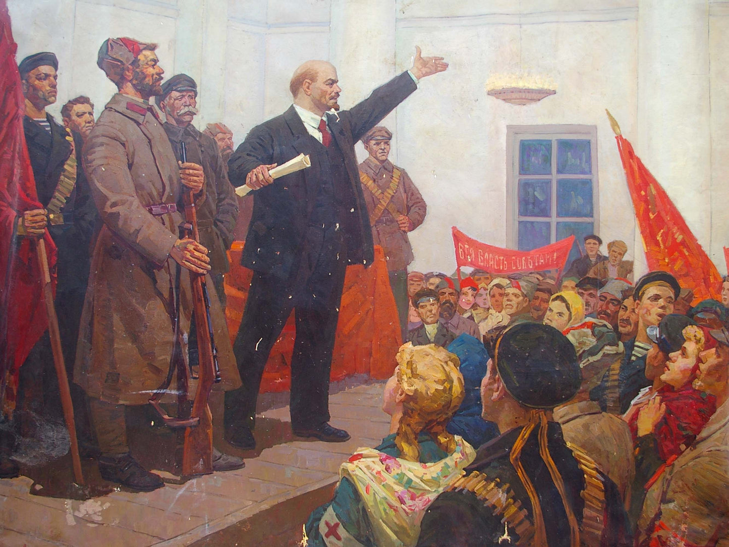 Oil painting Lenin's speech Samoylenko Zoya Alexandrovna