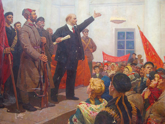 Oil painting Lenin's speech Samoylenko Zoya Alexandrovna