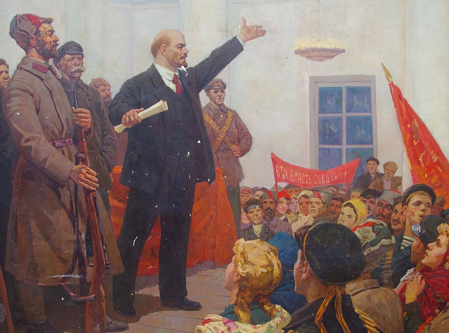 Oil painting Lenin's speech Samoylenko Zoya Alexandrovna