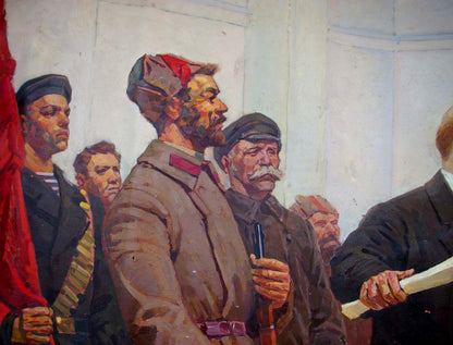 Oil painting Lenin's speech Samoylenko Zoya Alexandrovna