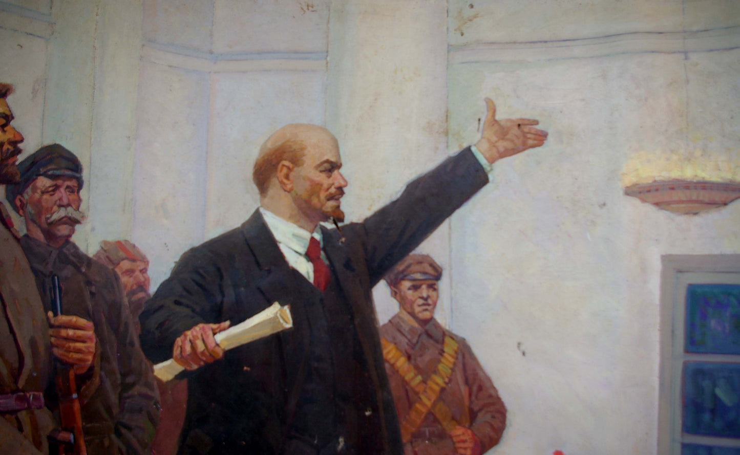 Oil painting Lenin's speech Samoylenko Zoya Alexandrovna