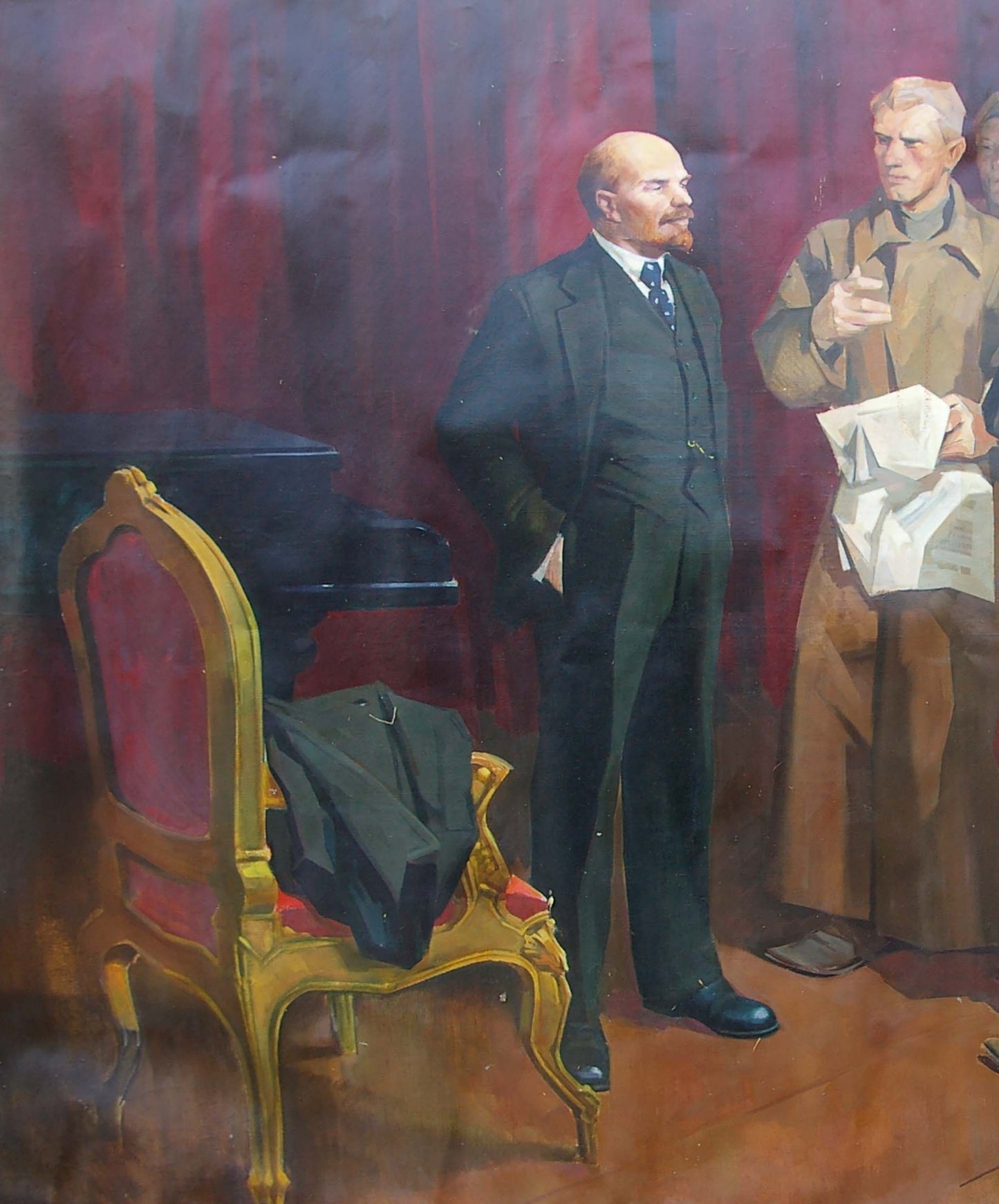 Oil painting Lenin with the Komsomol Unknown artist