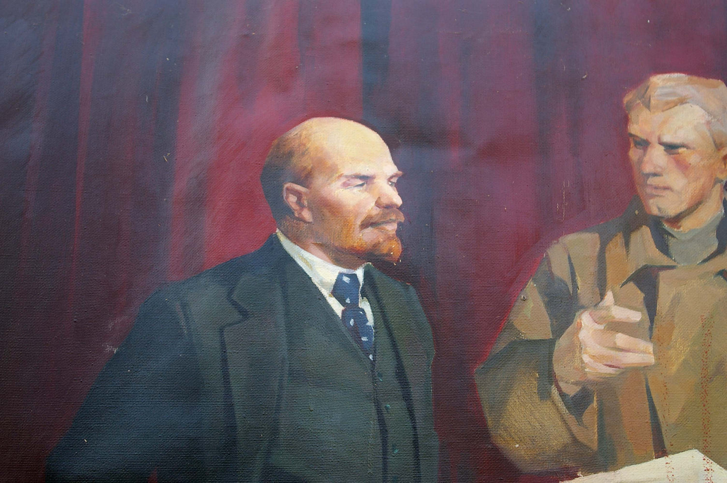 Oil painting Lenin with the Komsomol Unknown artist