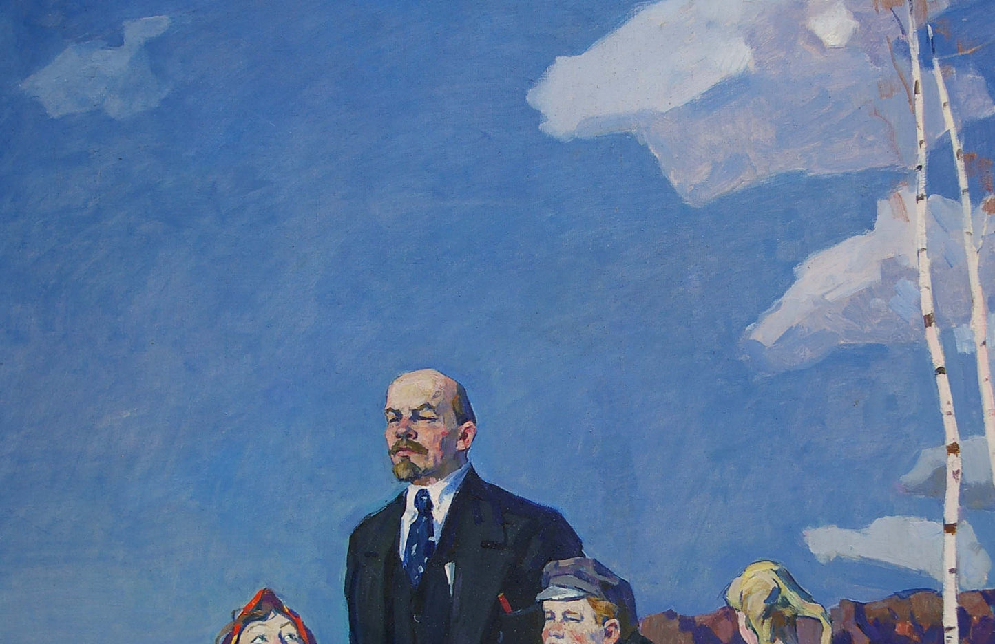 Oil painting Lenin with children Logvin Ivan Dmitrievich