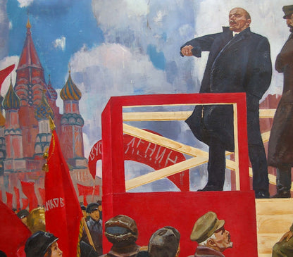 Oil painting Lenin's speech Sinepolsky Igor Ivanovich