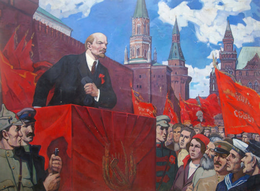 Oil painting Lenin's speech Rusin Arkady Viktorovich