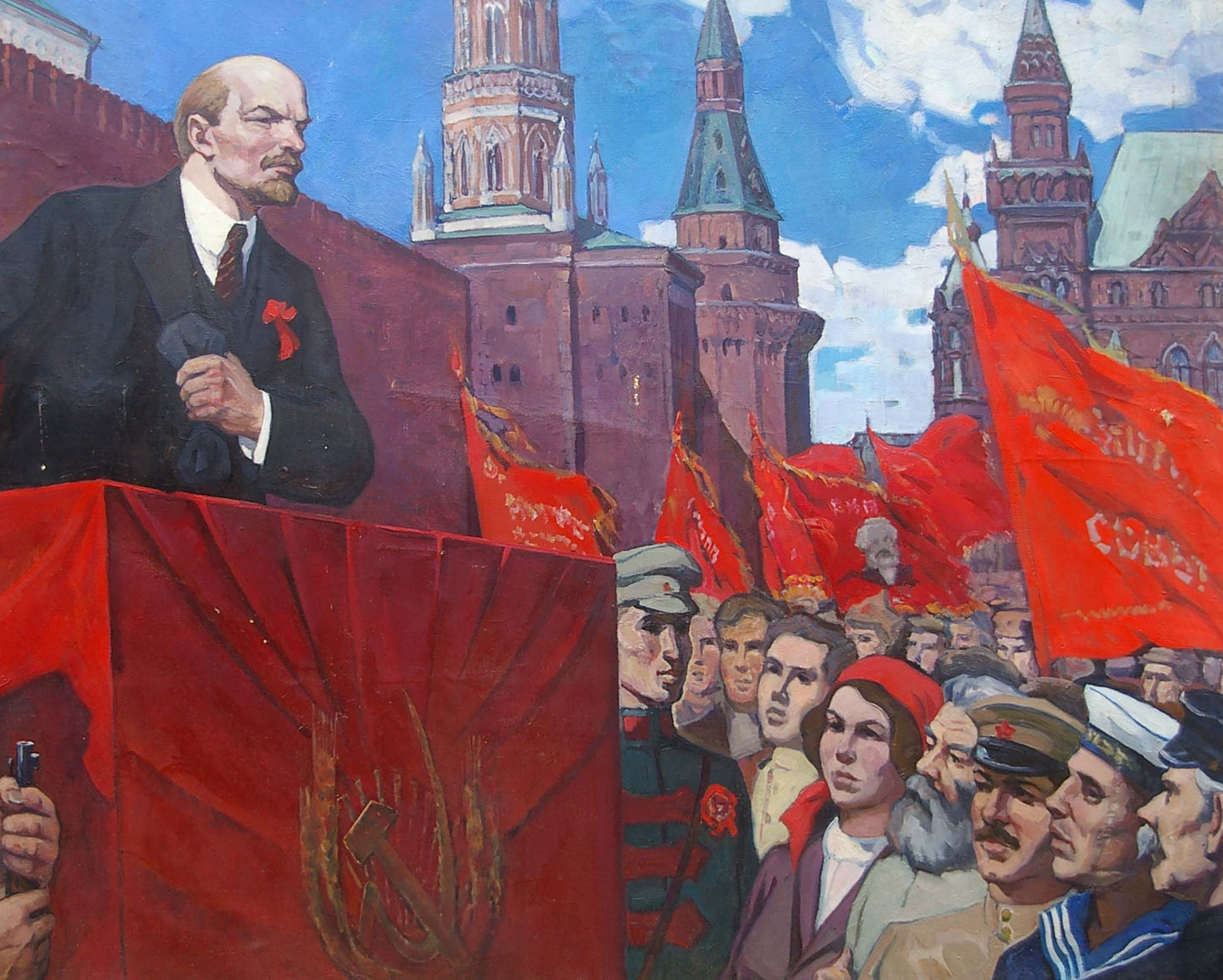 Oil painting Lenin's speech Rusin Arkady Viktorovich