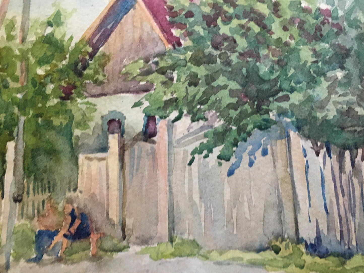 Watercolor painting Street Dmitry Lednev