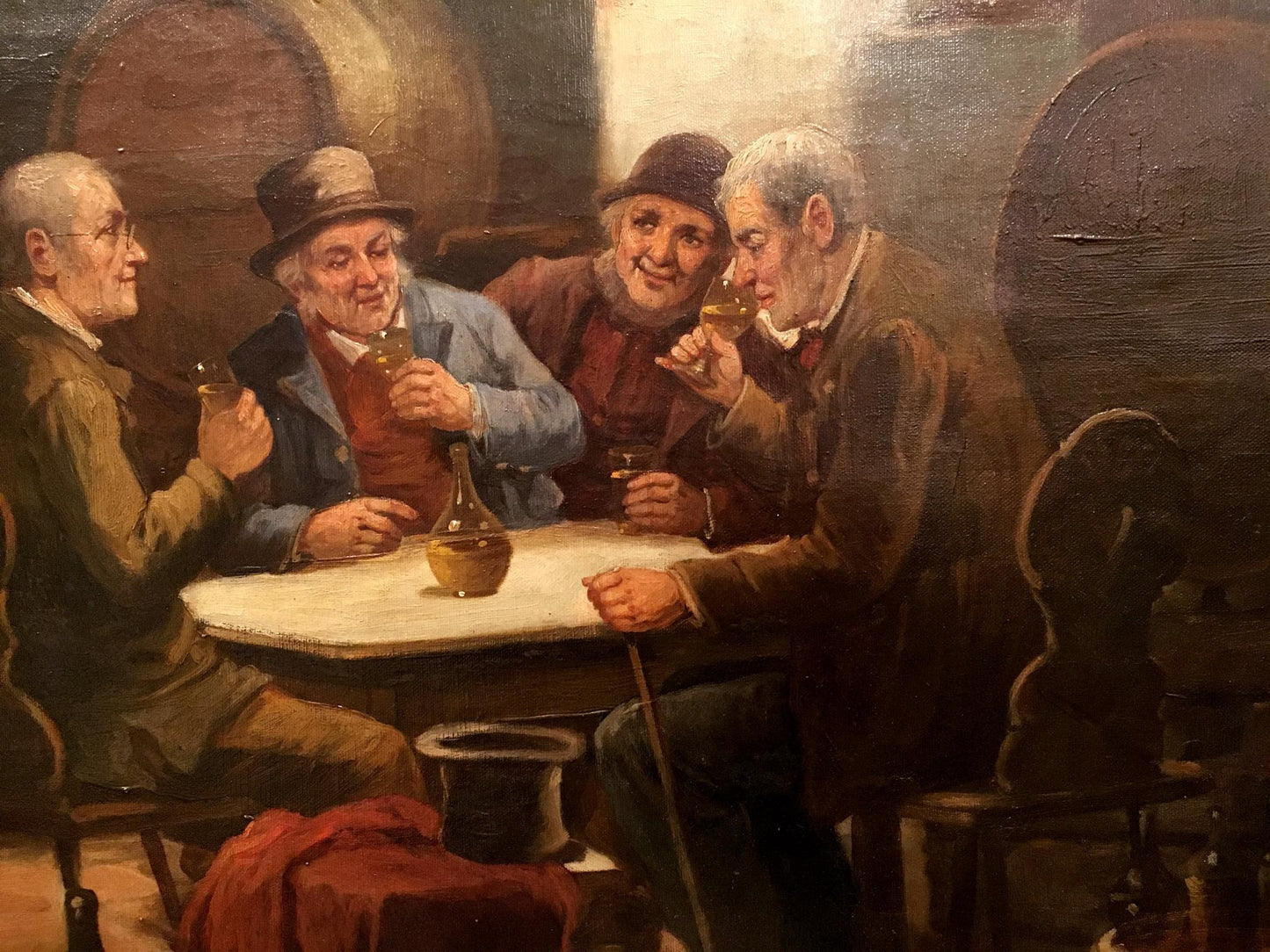 Oil painting Friends portrait Joseph-Sebastien Constantin