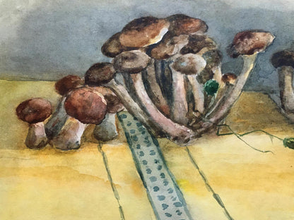 Watercolor painting Mushrooms Dmitry Lednev