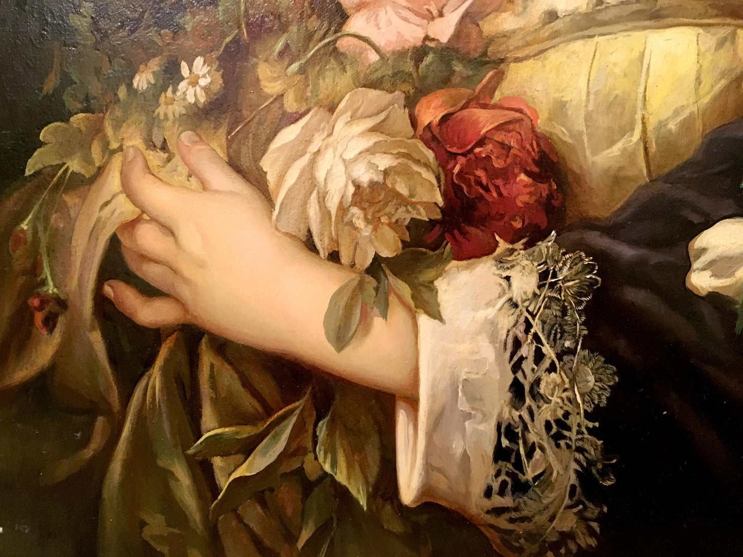 Oil painting Portrait of a Victorian Girl Western European artist