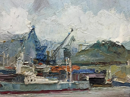Oil Painting Ships