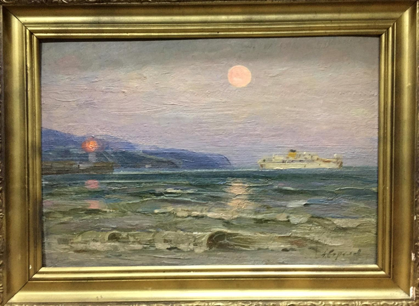 Oil painting Evening in Yalta Strelov Arkady Efimovich