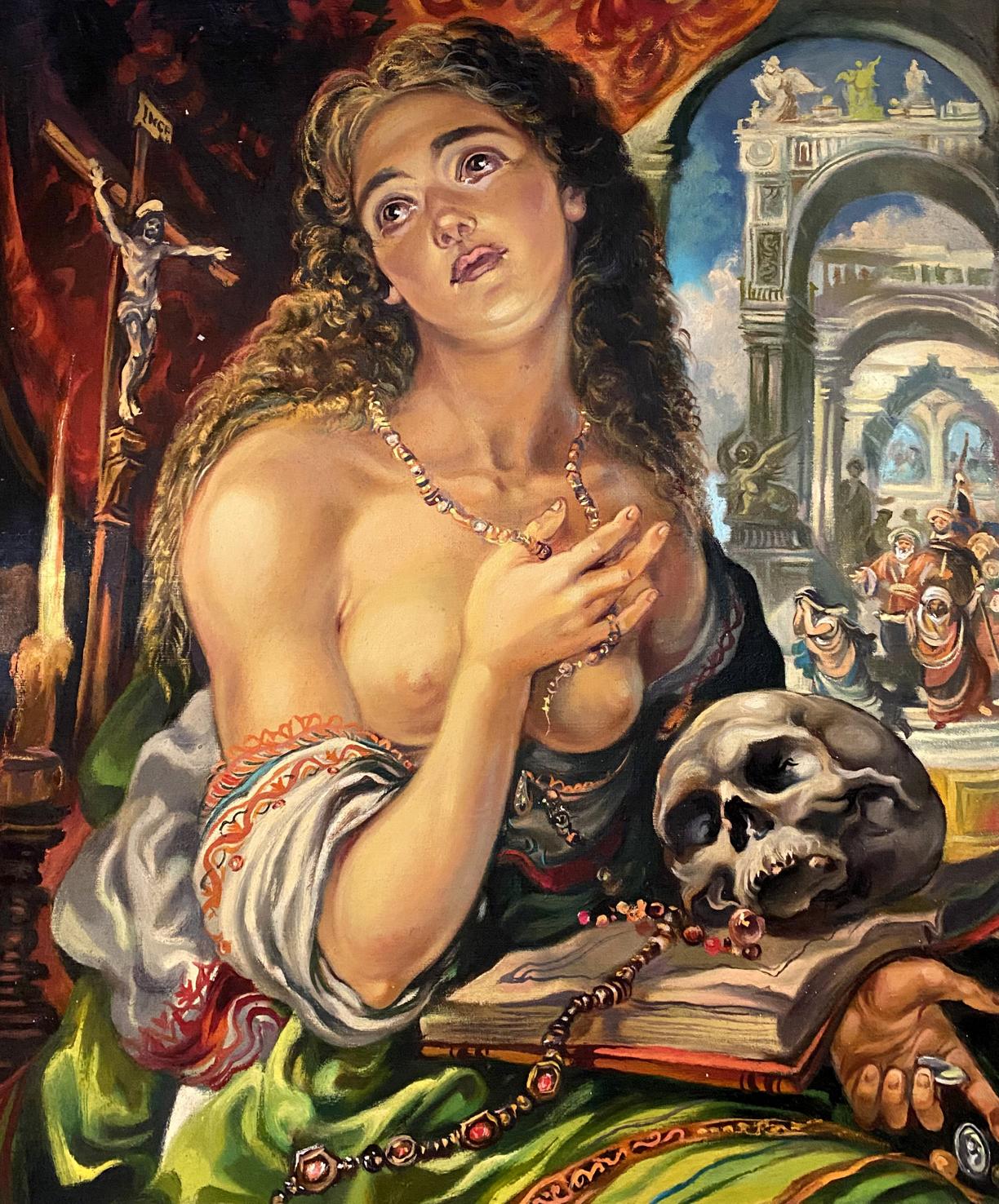 Oil painting Magdalene Alexander Arkadievich Litvinov