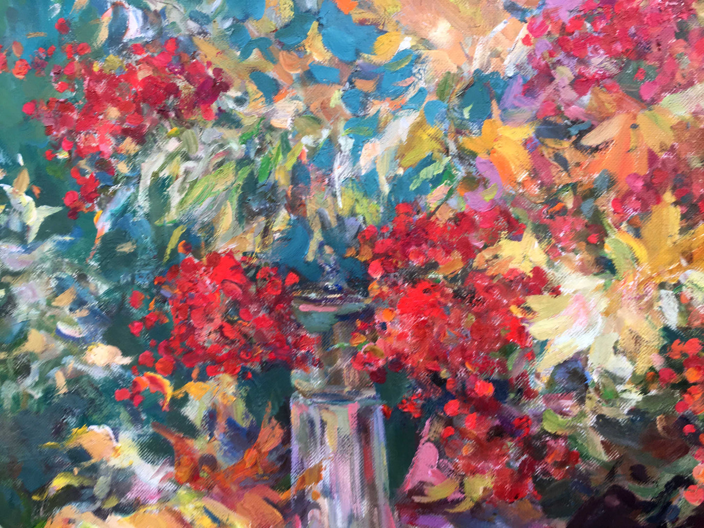 Autumn still life oil painting