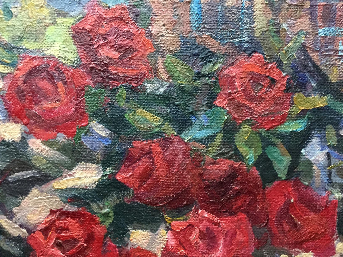 Oil Red Roses Painting