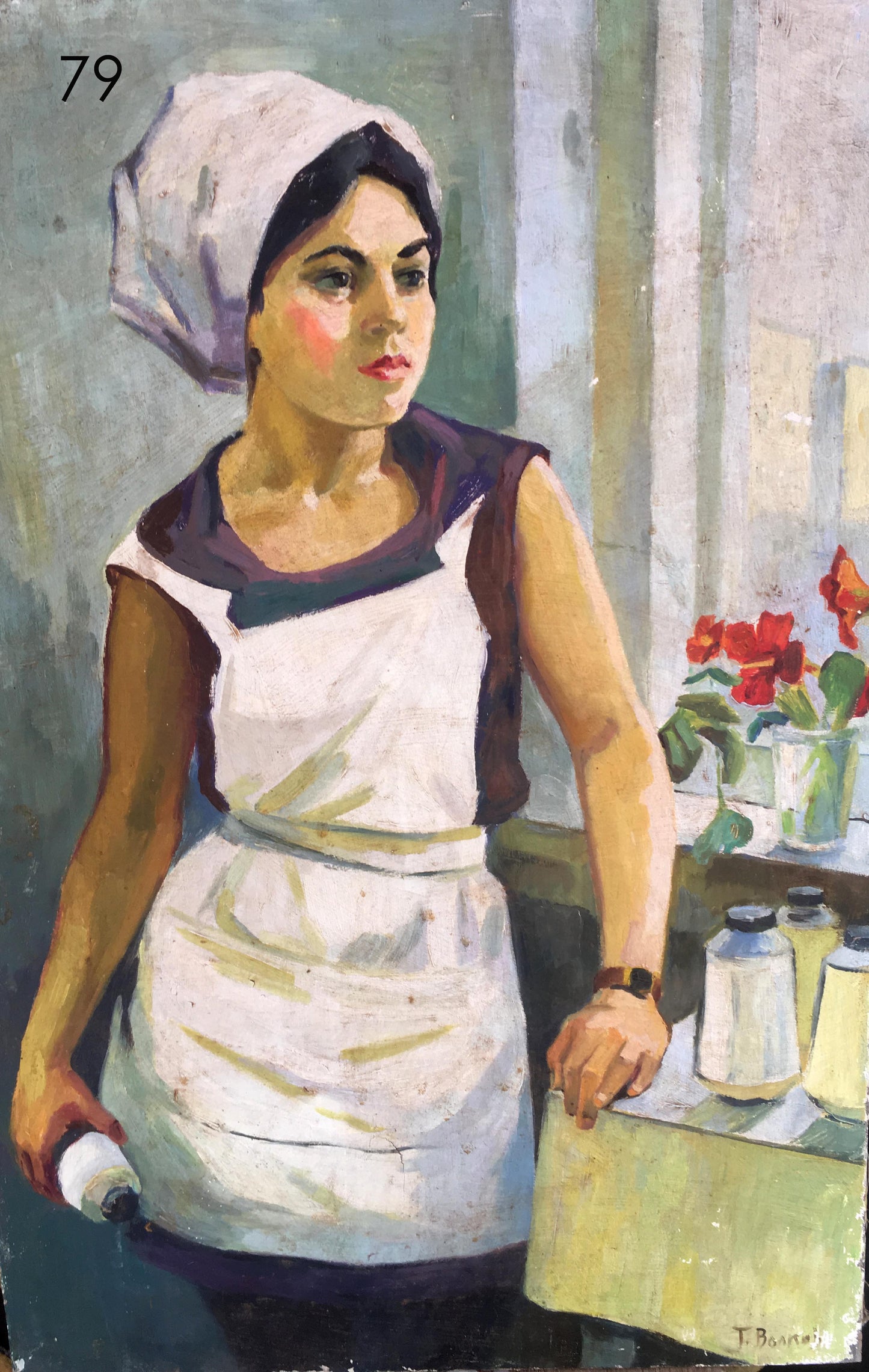 Oil painting Girl Volkov