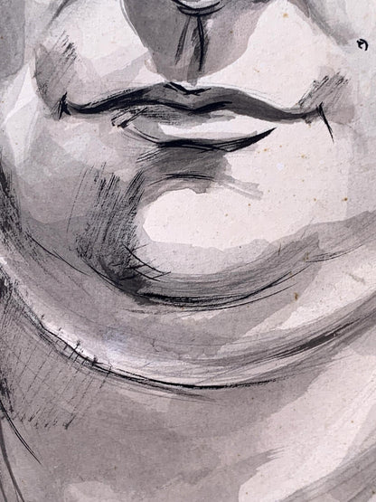 Watercolor, pencil painting Portrait of a woman Alexander Arkadievich Litvinov