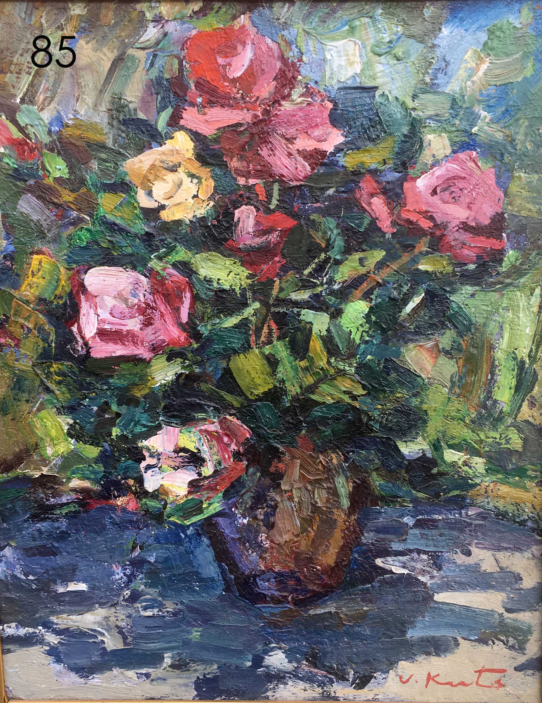 Still life of roses oil painting