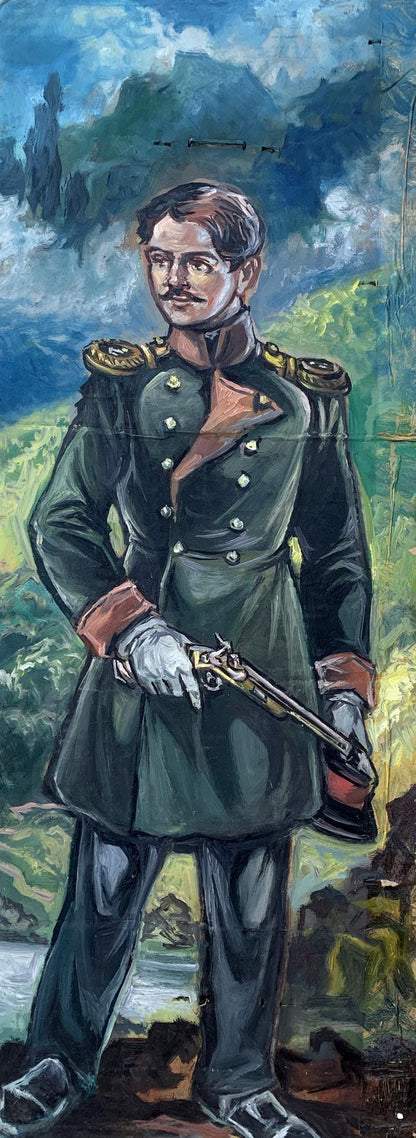 Oil painting Portrait of a soldier Alexander Litvinov