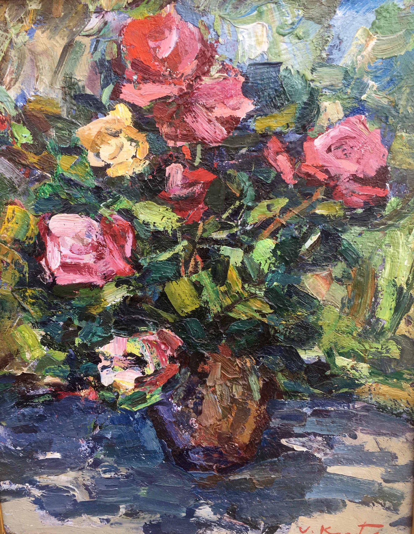 Still life of roses oil painting