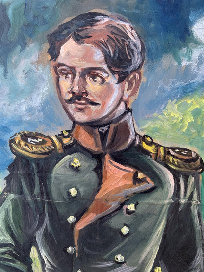 Oil painting Portrait of a soldier Alexander Litvinov
