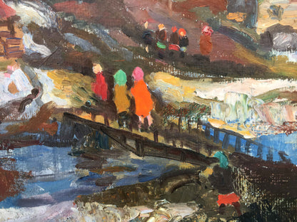 Pavel Leontievich Porotnikov's oil artwork portrays a village during April