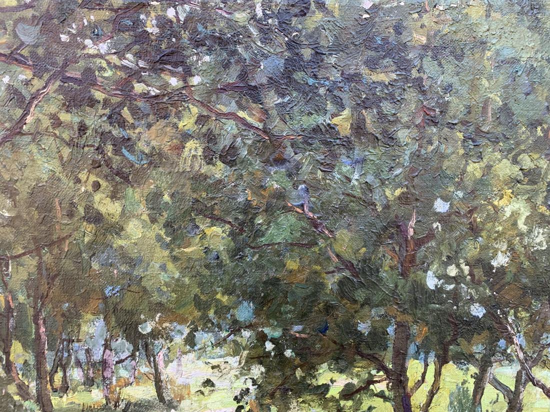 Oil painting Between the trees V. Shcherban