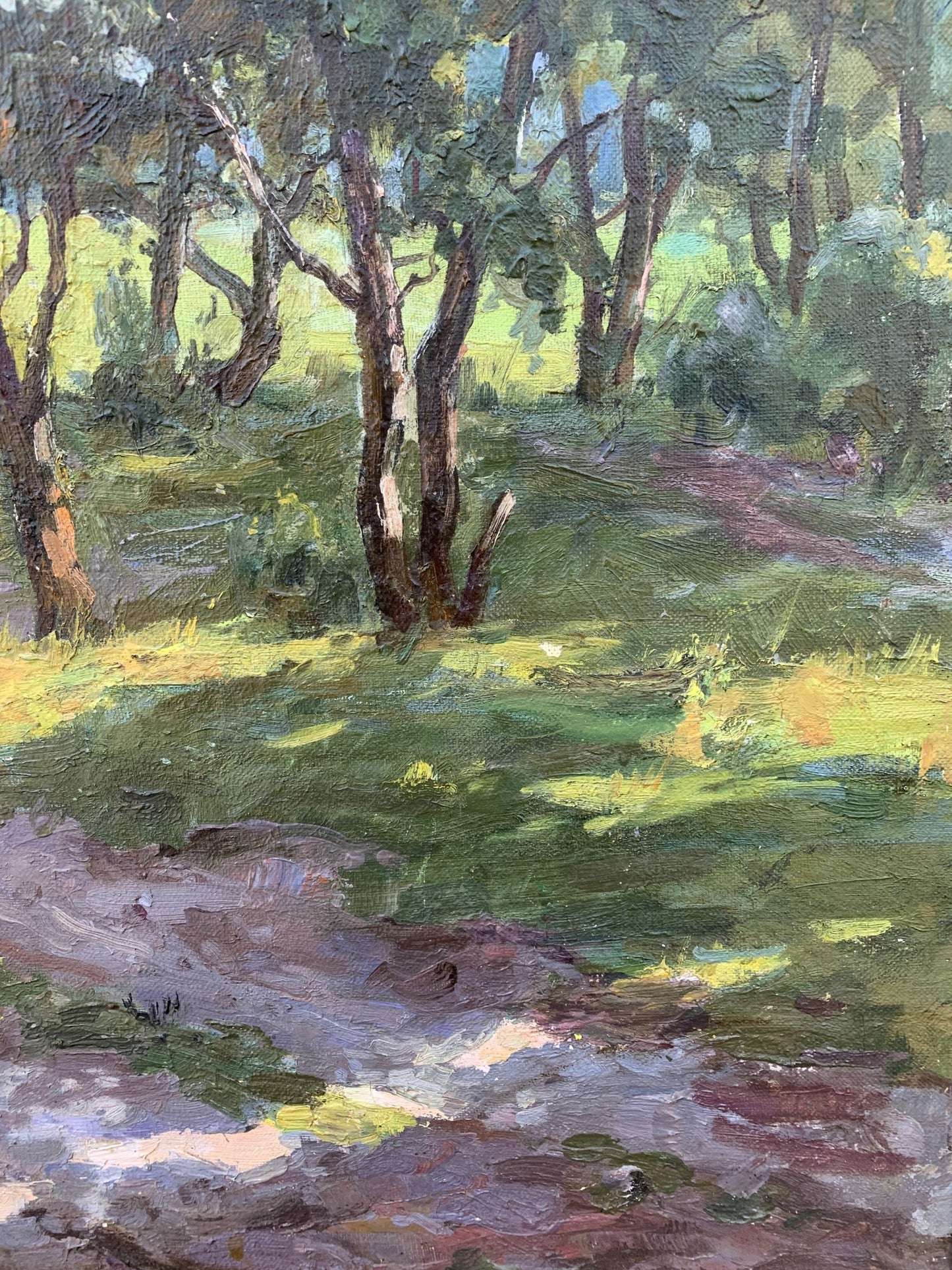 Oil painting Between the trees V. Shcherban