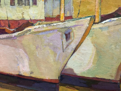 Oil painting At the docks Prokhorov Konstantin Alexandrovich