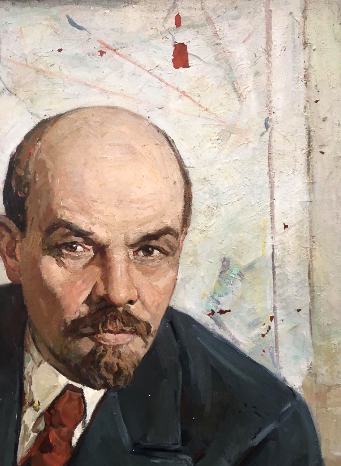Social realism oil painting Portrait of Lenin Brikulets Viktor Mikhailovich