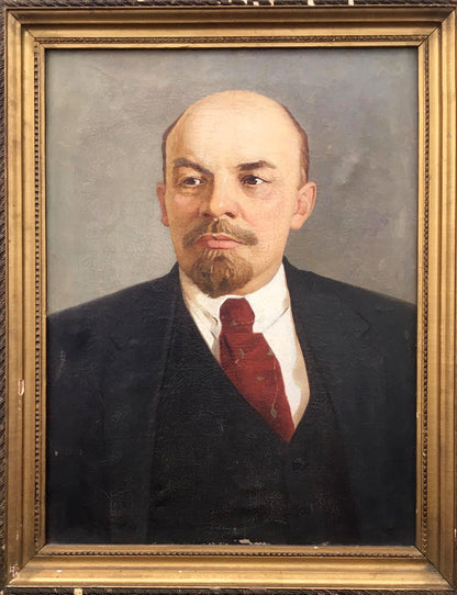 Social realism oil painting Portrait of Lenin Nasedkin Anatoly Leonidovich