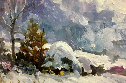 Winter sketch oil painting Pivtorak Sergey Nikolaevich